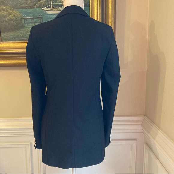 RIVER ISLAND Black White Button Double Breasted Blazer Jacket - Picture 3 of 8